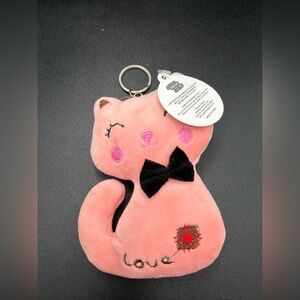 NWT Pipeline Games Soft Plush Kitty Cat Keychain Super Cute
